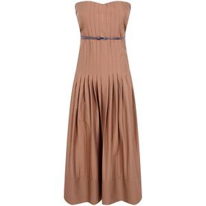Semicouture Women Brassiere Popeline Cotton Dress